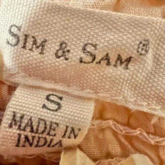 Sim & Sam tiered maxi skirt in beige/peach color size S - Picture 12 of 14